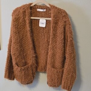 Altar'd State Fuzzy Tan Cardigan
